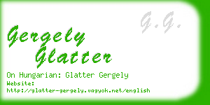 gergely glatter business card